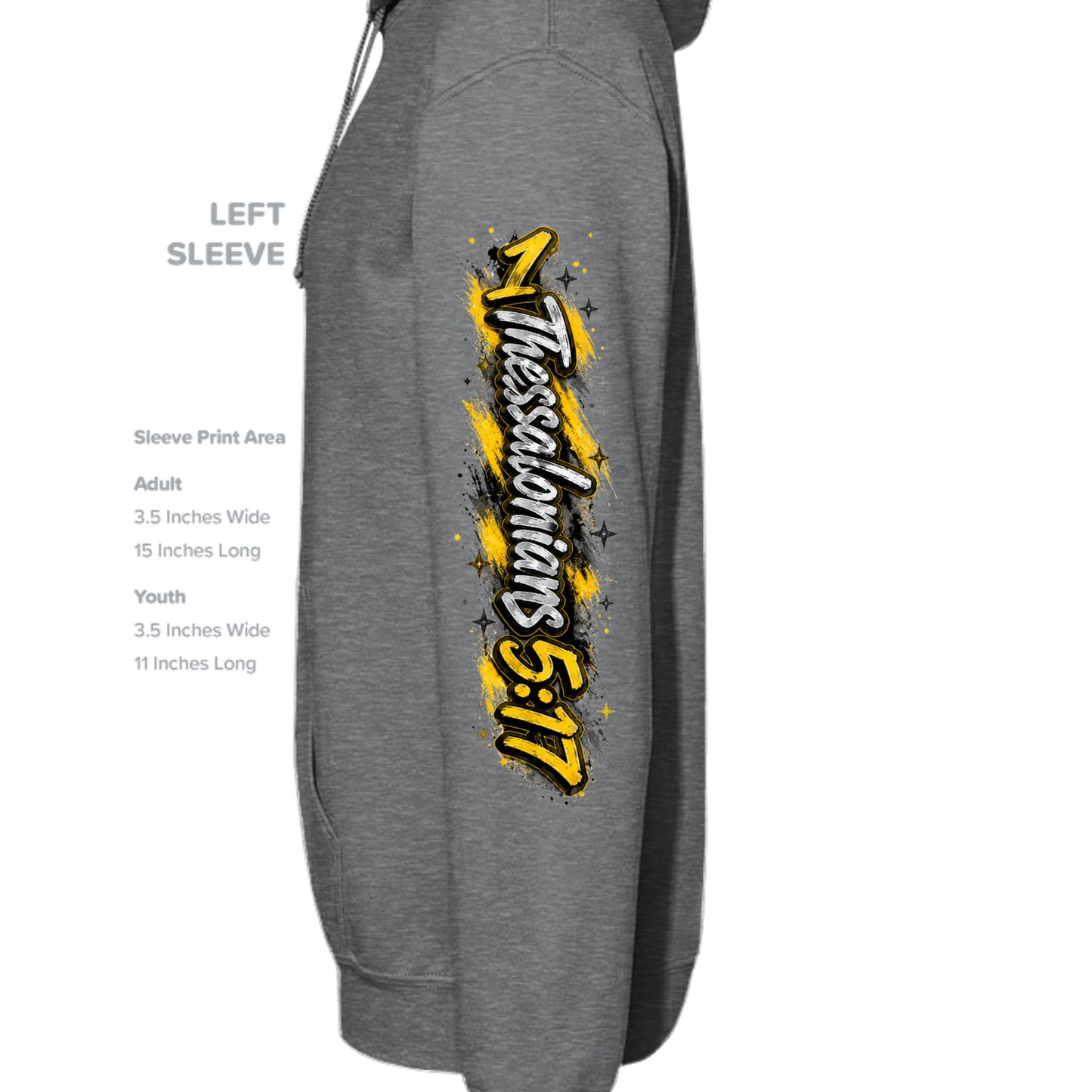 Fan Charcoal Heather - G185 - SLEEVE_LEFT