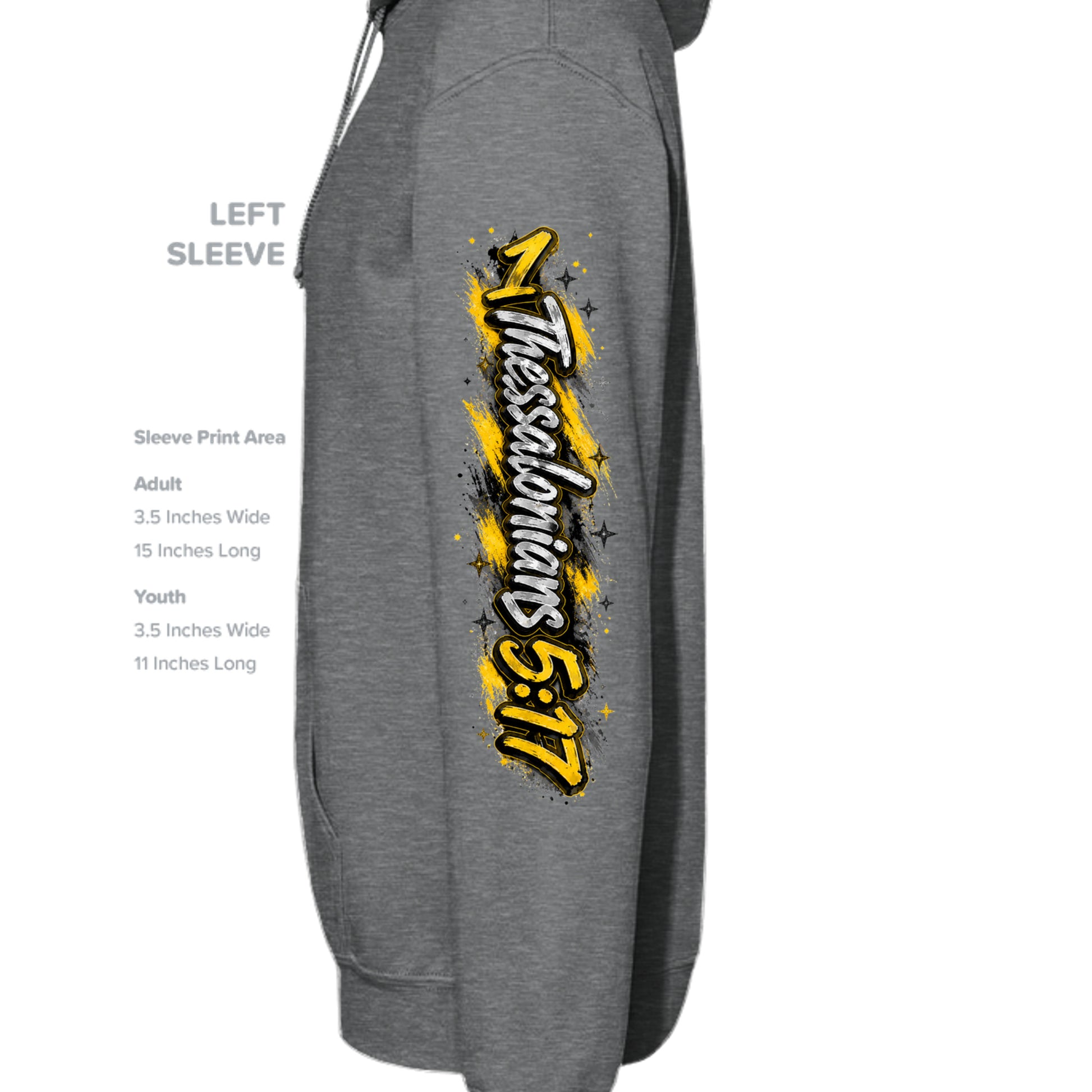 Fan Charcoal Heather - G185 - SLEEVE_LEFT